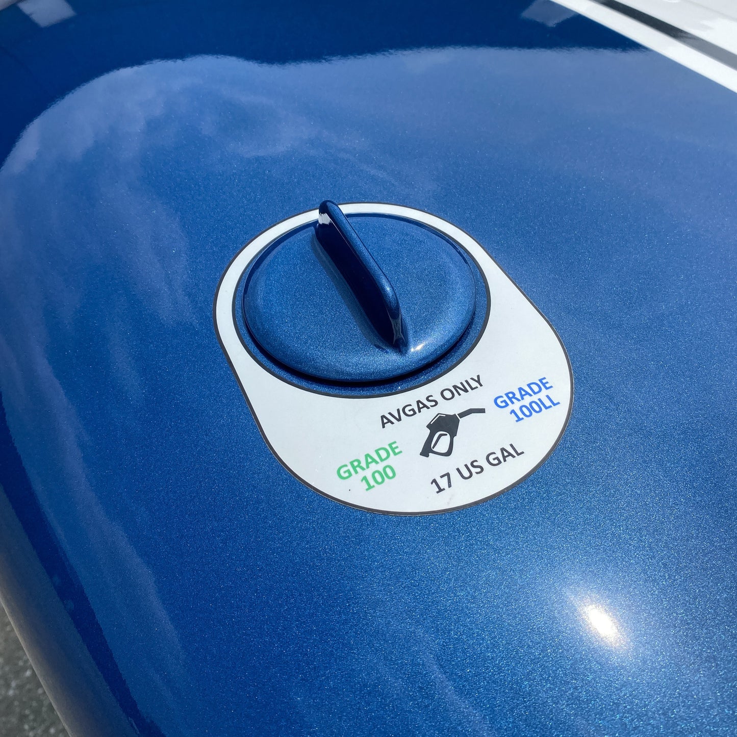 Piper PA-32 Fuel Placard 25 & 17 Gallon (set of 4)