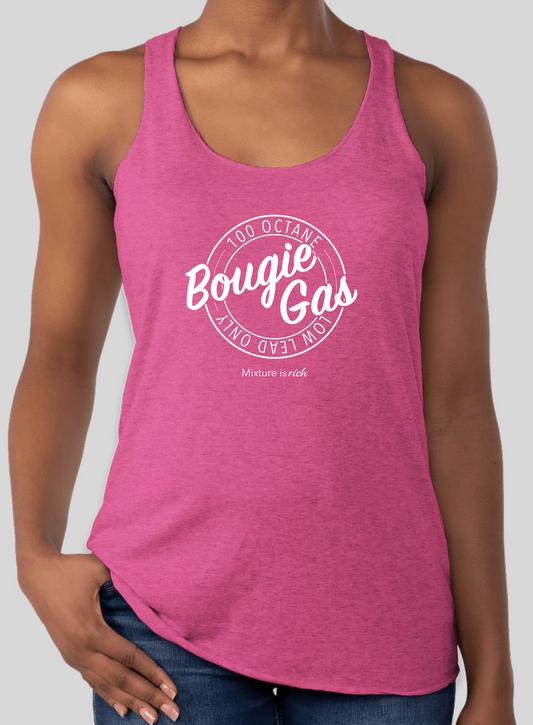 Bougie Gas Tri-Blend Women’s Racerback Tank